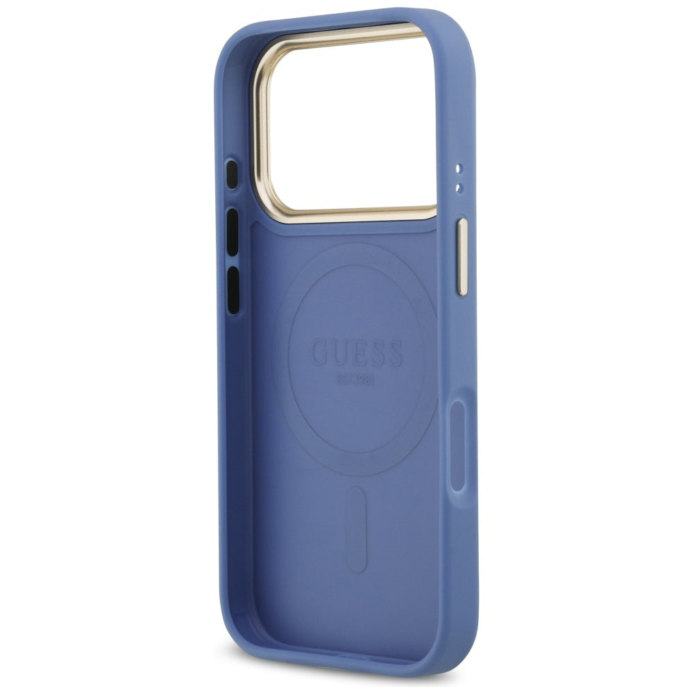 Θήκη MagSafe για Apple iPhone 17 Pro, Guess, 4G Stripe, Μπλε