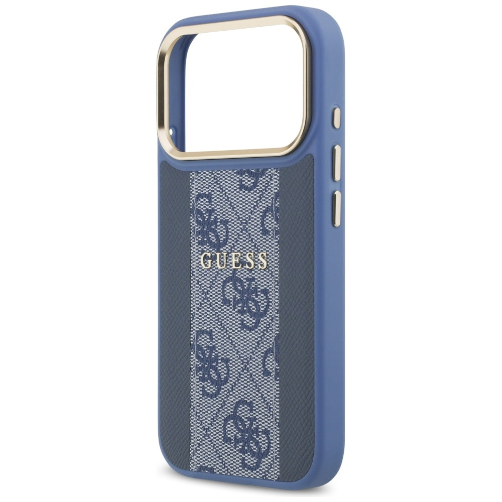 Θήκη MagSafe για Apple iPhone 17 Pro, Guess, 4G Stripe, Μπλε