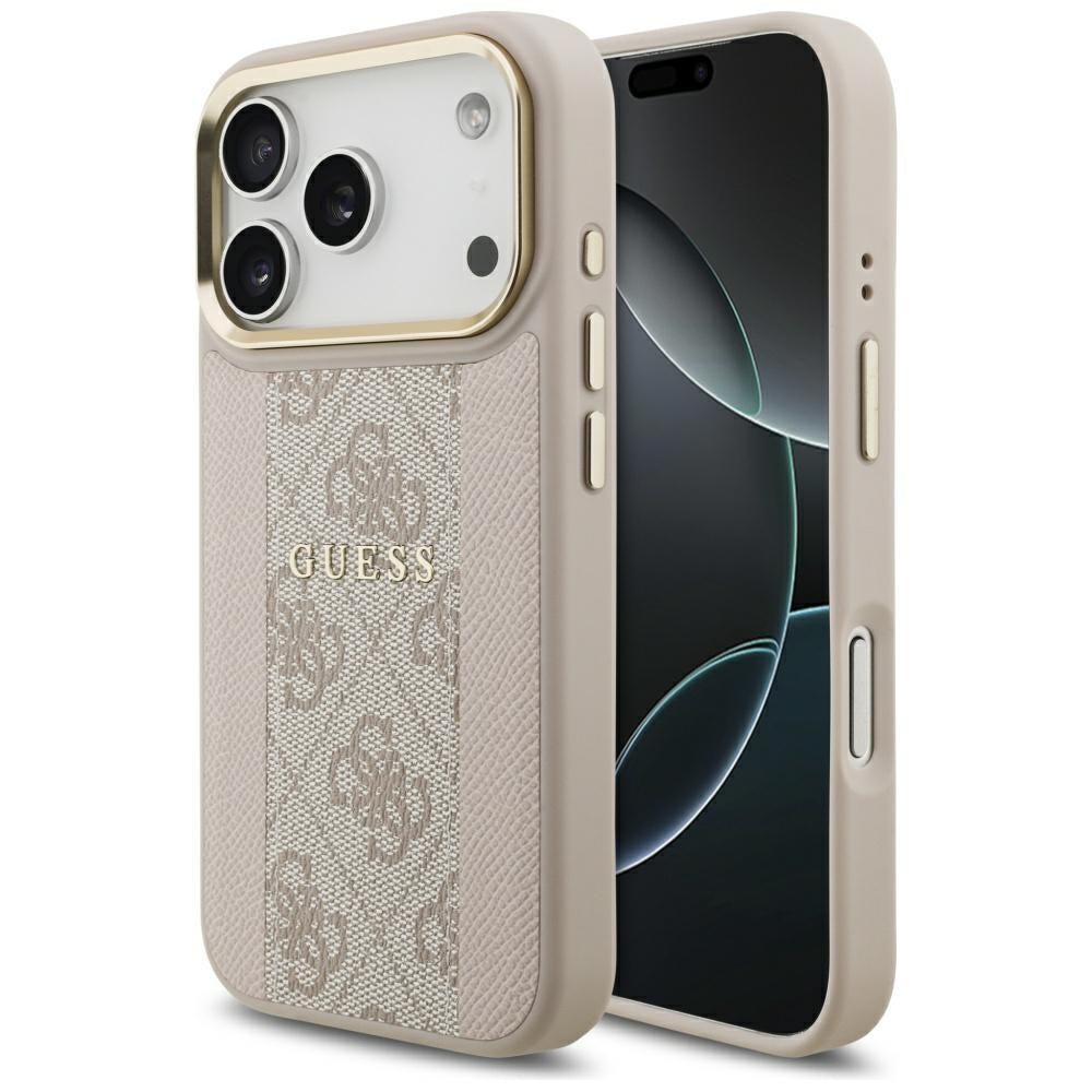 Θήκη MagSafe για Apple iPhone 17 Pro, Guess, 4G Stripe, Ροζ