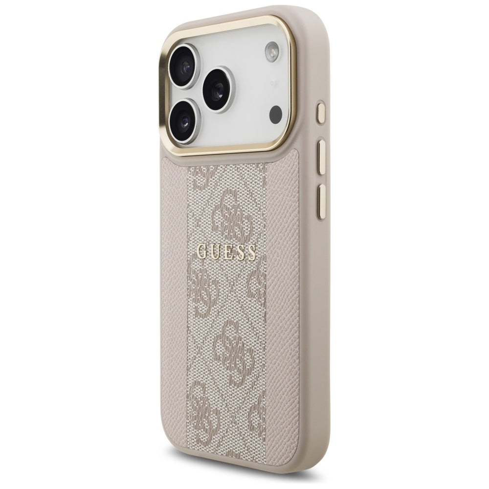 Θήκη MagSafe για Apple iPhone 17 Pro, Guess, 4G Stripe, Ροζ
