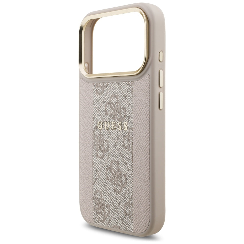 Θήκη MagSafe για Apple iPhone 17 Pro, Guess, 4G Stripe, Ροζ