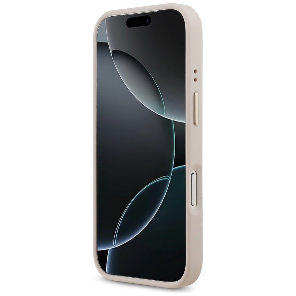 Θήκη MagSafe για Apple iPhone 17 Pro, Guess, Grained Strass Logo, Ροζ