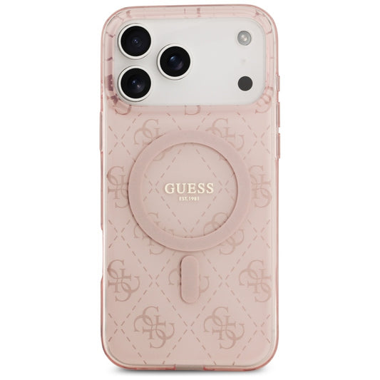 MagSafe Case for Apple iPhone 17 Pro, Guess, IML 4G Background, Pink