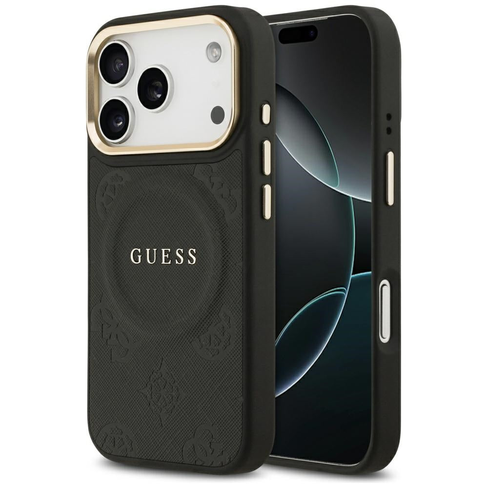 Θήκη MagSafe για Apple iPhone 17 Pro, Guess, Peony Hot Stamp, Μαύρη