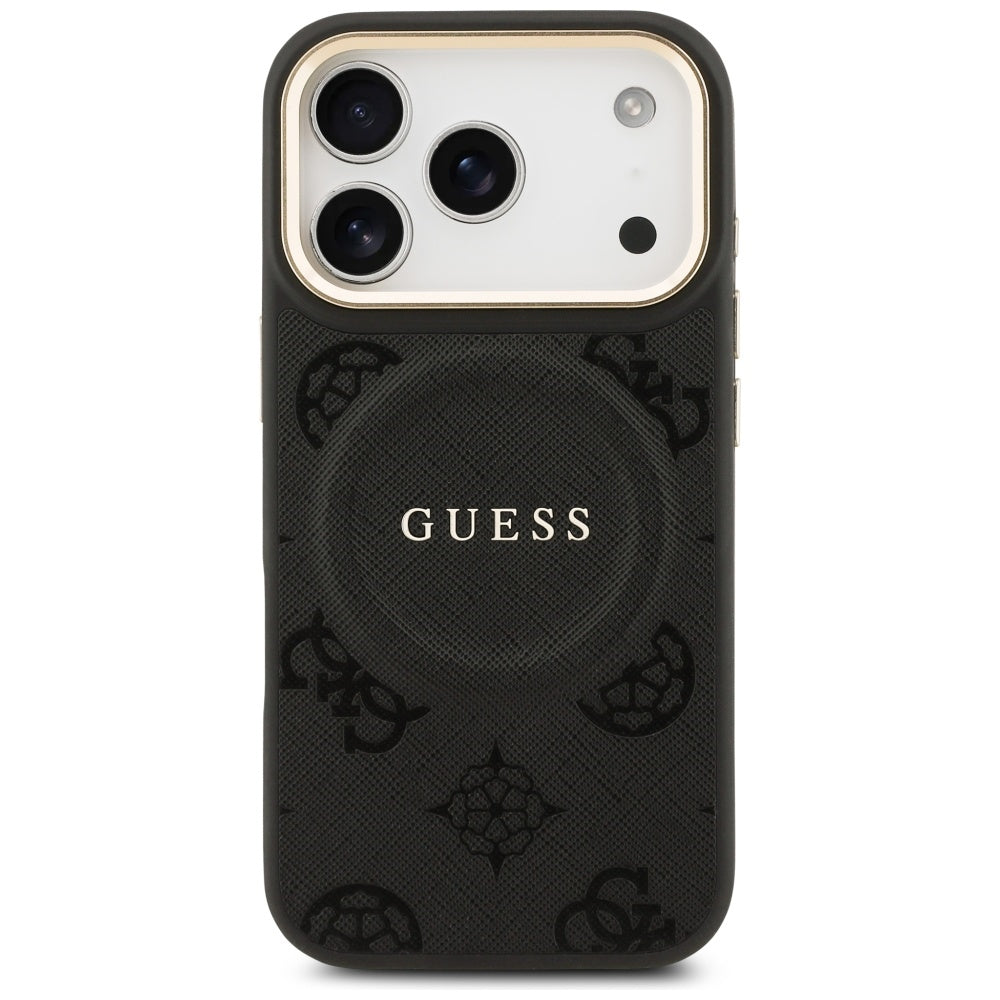 Θήκη MagSafe για Apple iPhone 17 Pro, Guess, Peony Hot Stamp, Μαύρη