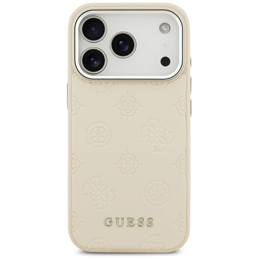 Θήκη MagSafe για Apple iPhone 17 Pro, Guess, Peony Hot Stamp Script, Μπεζ