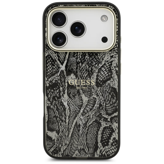Θήκη MagSafe για Apple iPhone 17 Pro, Guess, Python Pattern, Μαύρη