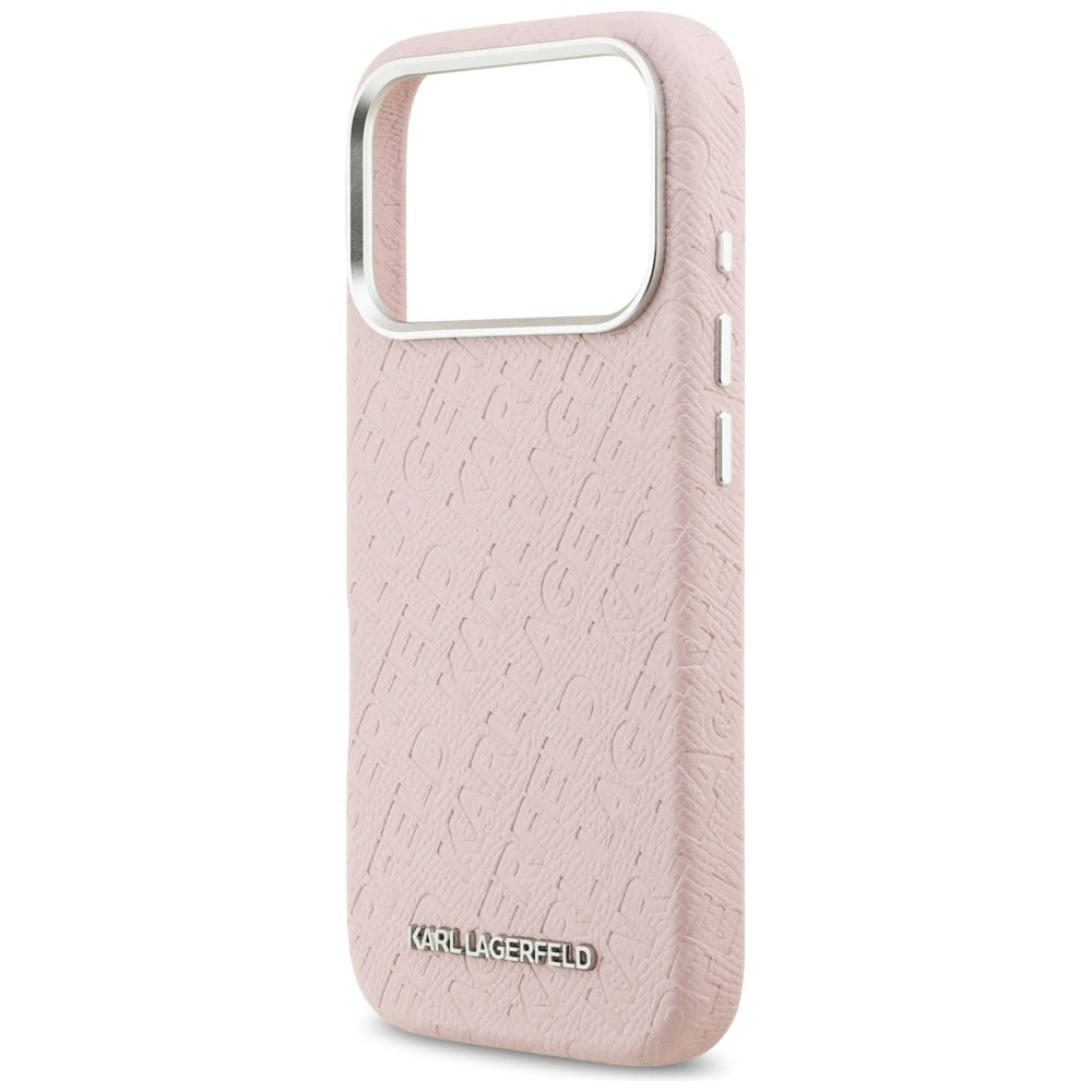 MagSafe Case for Apple iPhone 17 Pro, Karl Lagerfeld, FW Stamped Karl, Pink