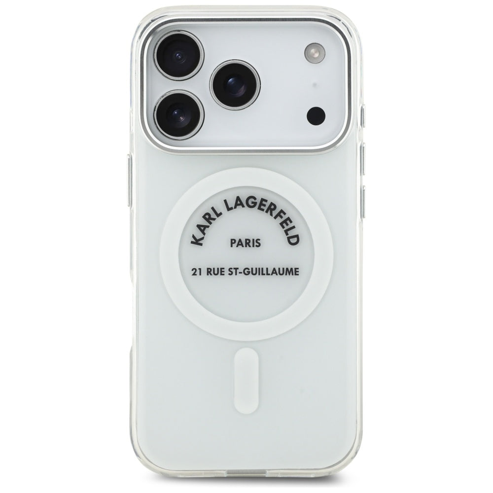 Θήκη MagSafe για Apple iPhone 17 Pro, Karl Lagerfeld, IML Logo RSG, Διαφανής