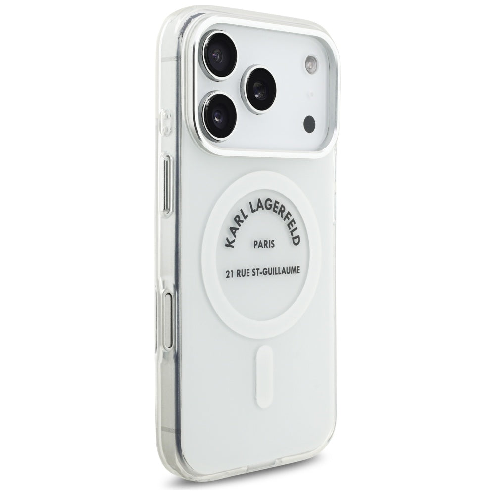 Θήκη MagSafe για Apple iPhone 17 Pro, Karl Lagerfeld, IML Logo RSG, Διαφανής