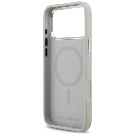 Θήκη MagSafe για Apple iPhone 17 Pro, Karl Lagerfeld, Karl & Choupette Pins, Γκρι