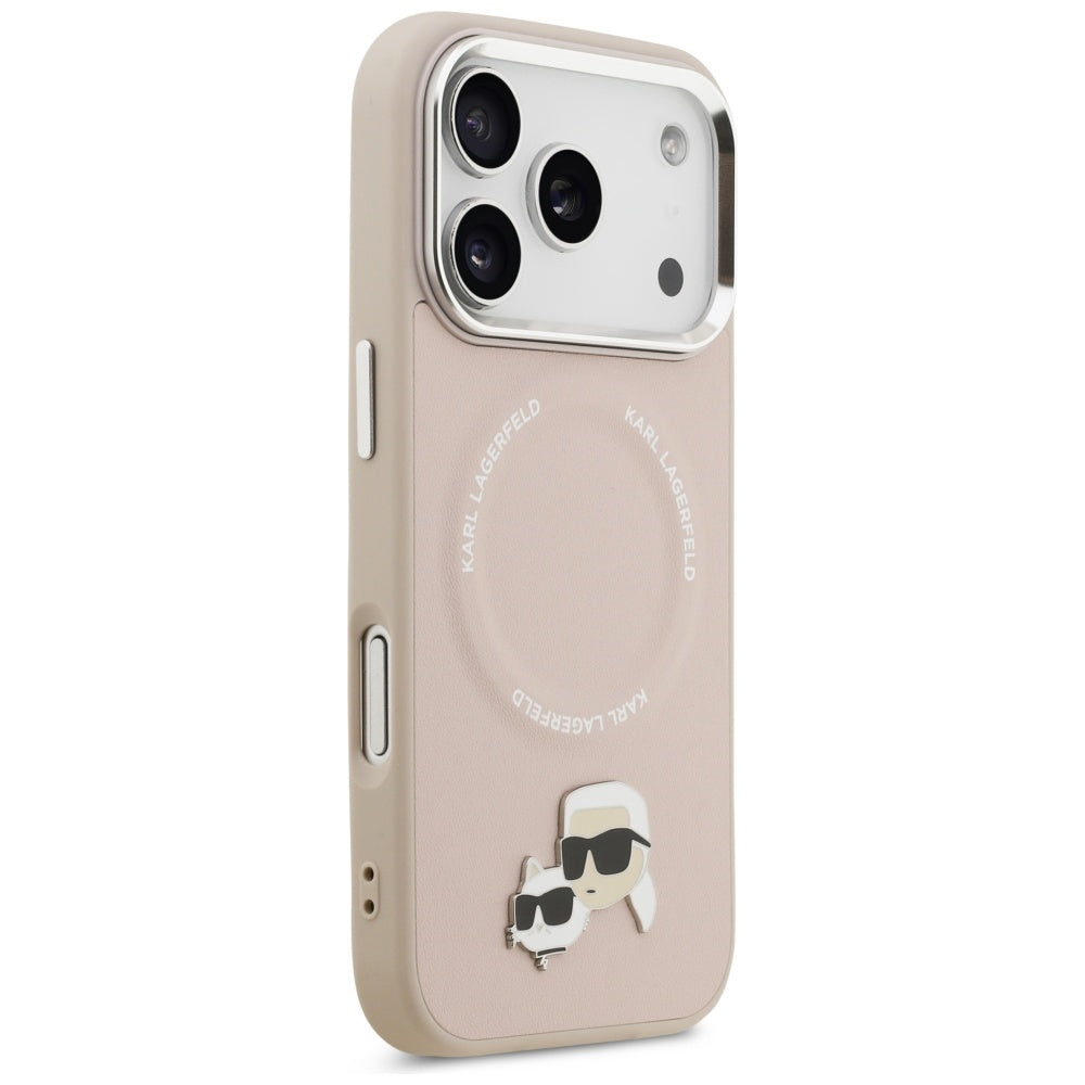 Θήκη MagSafe για Apple iPhone 17 Pro, Karl Lagerfeld, Karl & Choupette Pins, Ροζ