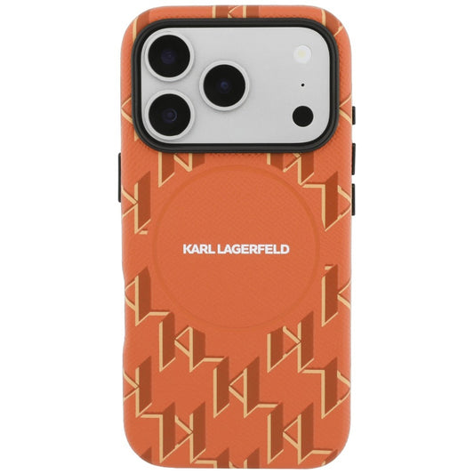 Θήκη MagSafe για Apple iPhone 17 Pro, Karl Lagerfeld, KL Monogram Logo, Πορτοκαλί