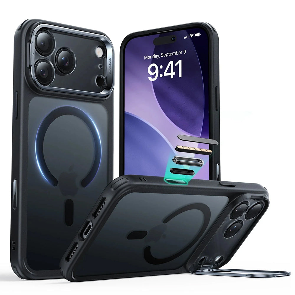 Θήκη MagSafe για Apple iPhone 17 Pro Max, ESR, Classic Hybrid Kickstand, Ματ Μαύρη