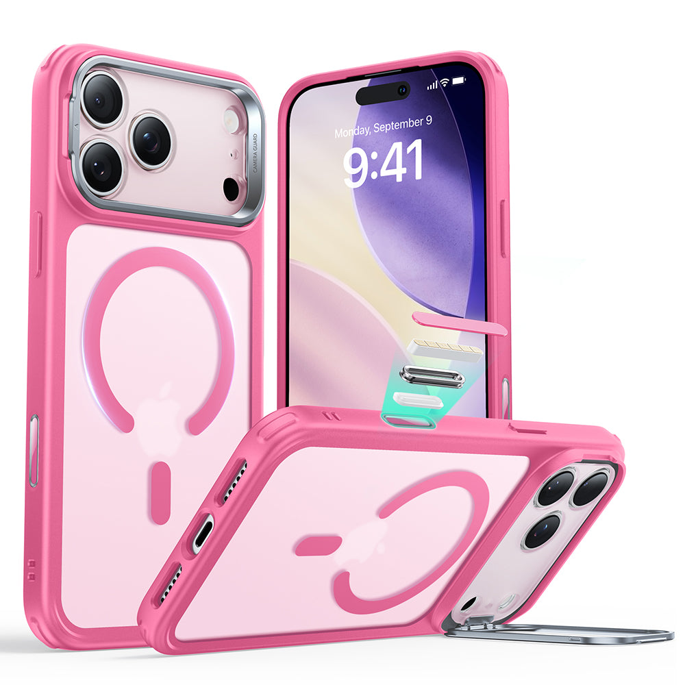 Θήκη MagSafe για Apple iPhone 17 Pro Max, ESR, Classic Hybrid Kickstand, Ροζ Σατέν