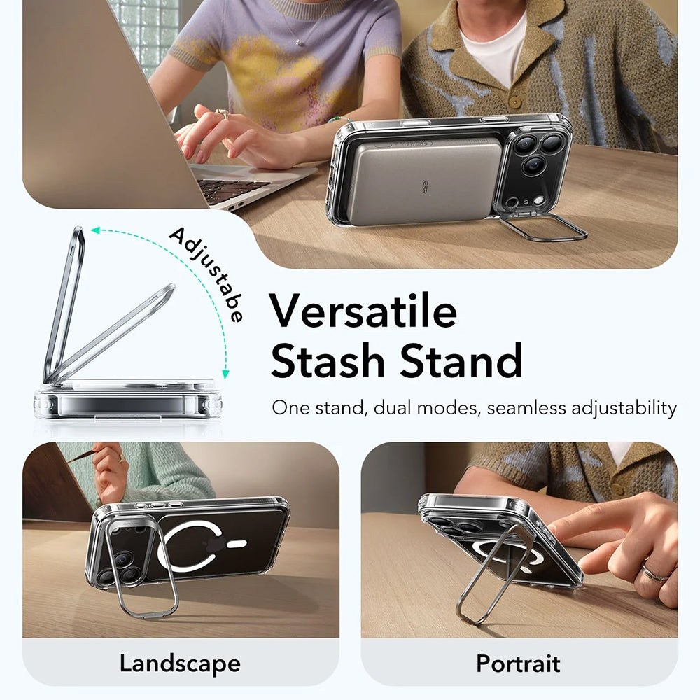 Θήκη MagSafe για Apple iPhone 17 Pro Max, ESR, Classic Hybrid Kickstand, Διαφανής