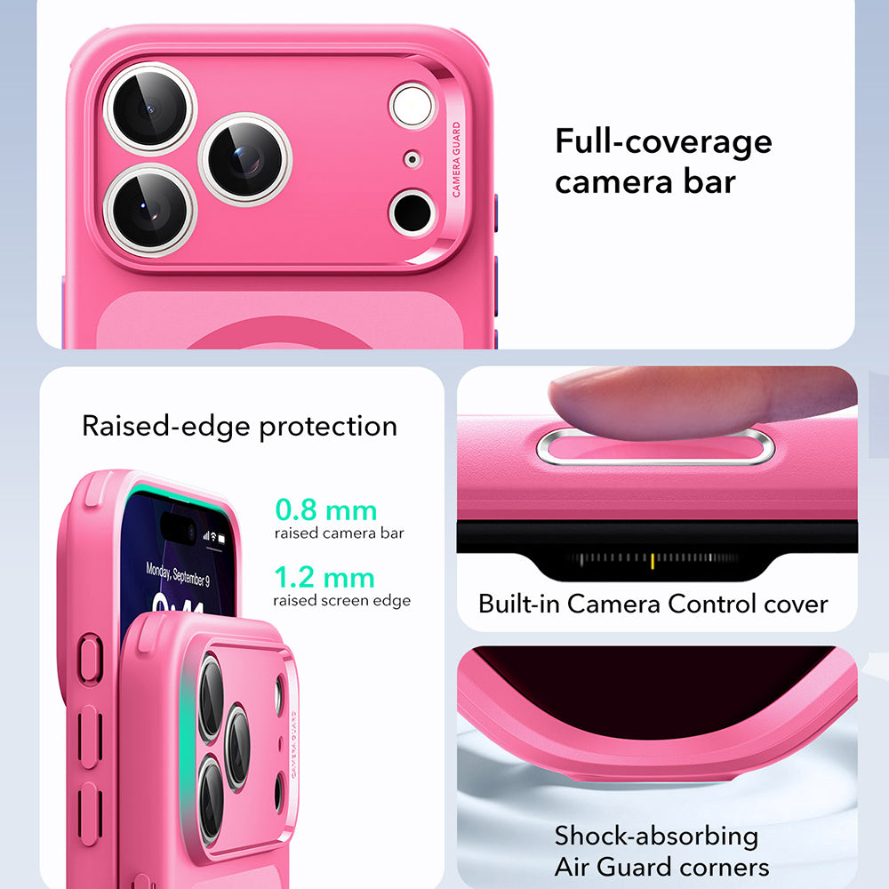 Θήκη MagSafe για Apple iPhone 17 Pro Max, ESR, Classic Hybrid, Ροζ Σατέν