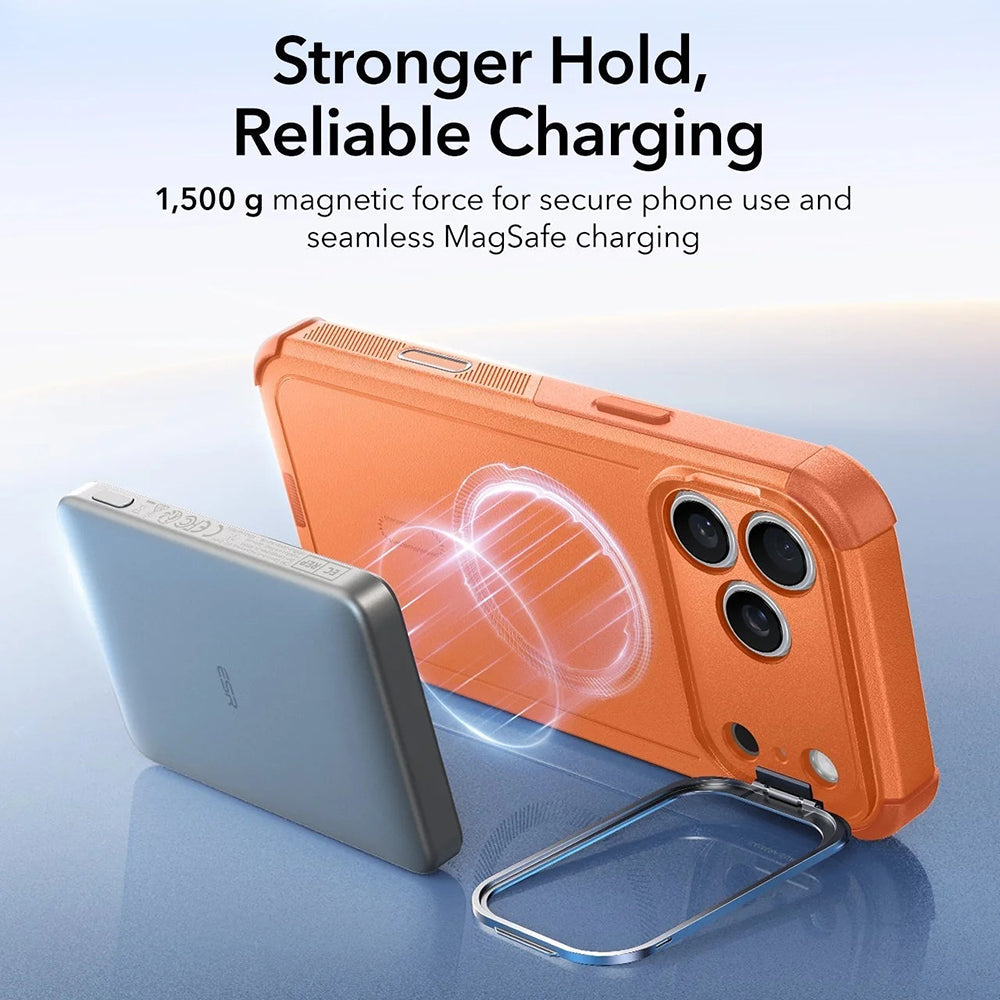 Θήκη MagSafe για Apple iPhone 17 Pro Max, ESR, Cyber Armor Kickstand, Πορτοκαλί