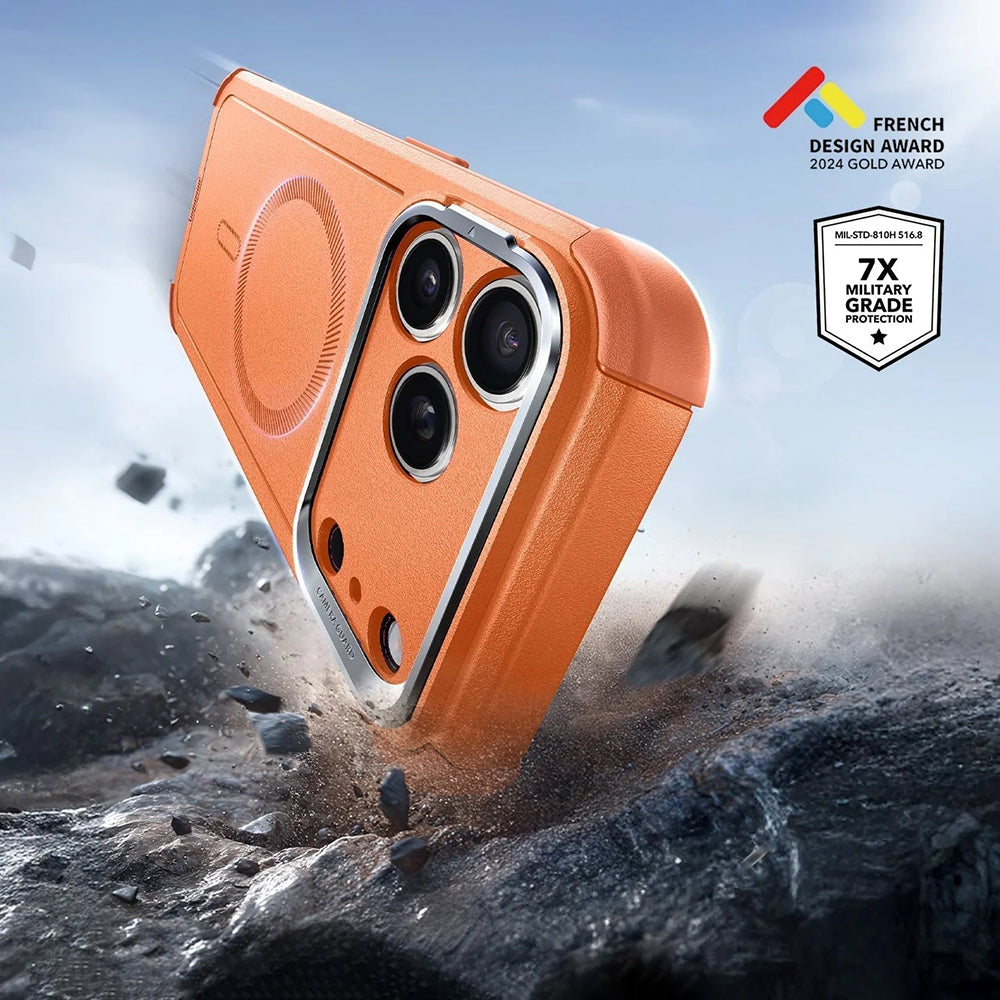Θήκη MagSafe για Apple iPhone 17 Pro Max, ESR, Cyber Armor Kickstand, Πορτοκαλί