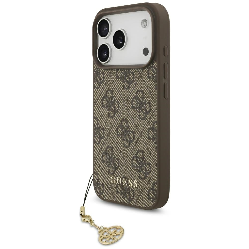 Θήκη MagSafe για Apple iPhone 17 Pro Max, Guess, 4G Charm Cradle, Καφέ