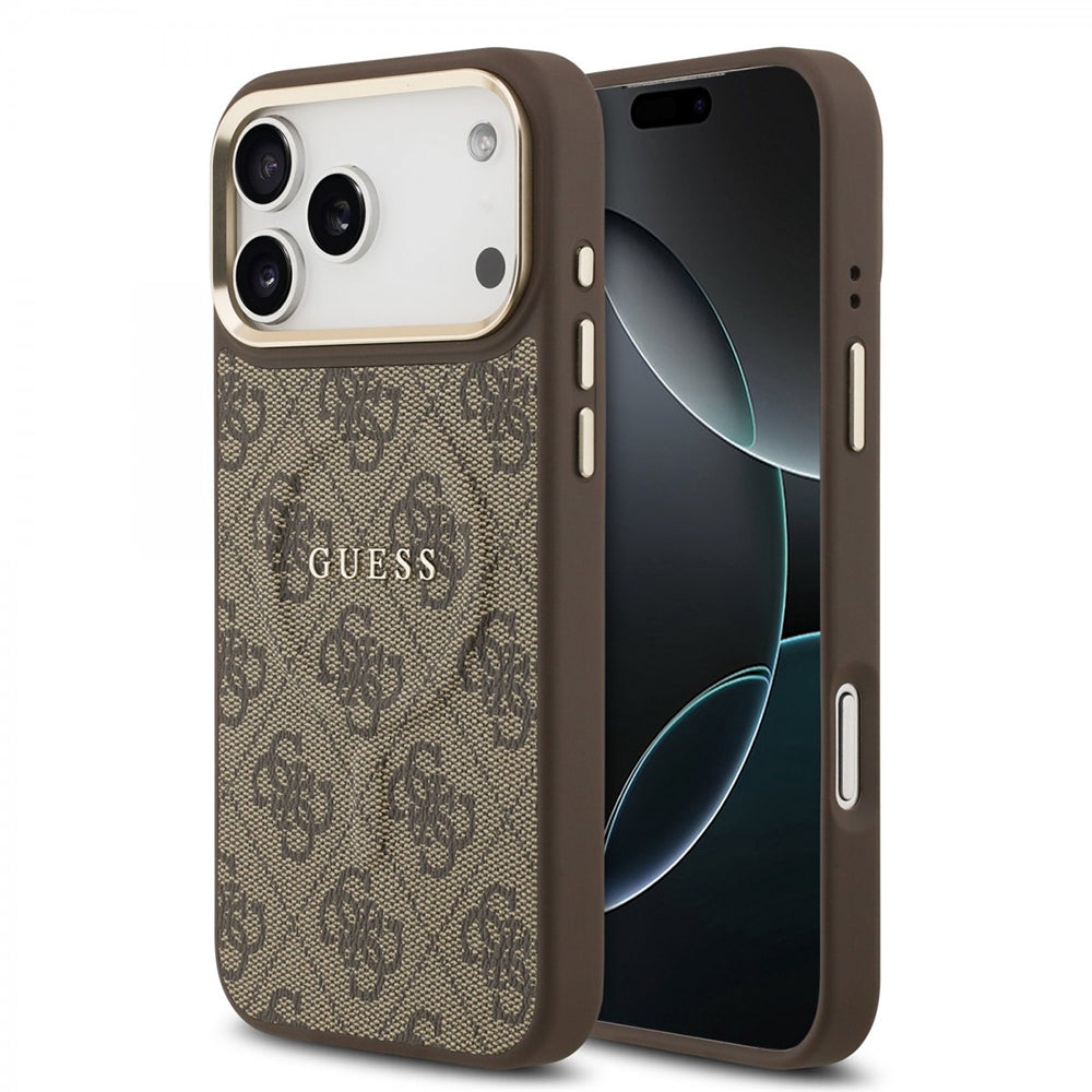 Θήκη MagSafe για Apple iPhone 17 Pro Max, Guess, 4G Classic, Καφέ