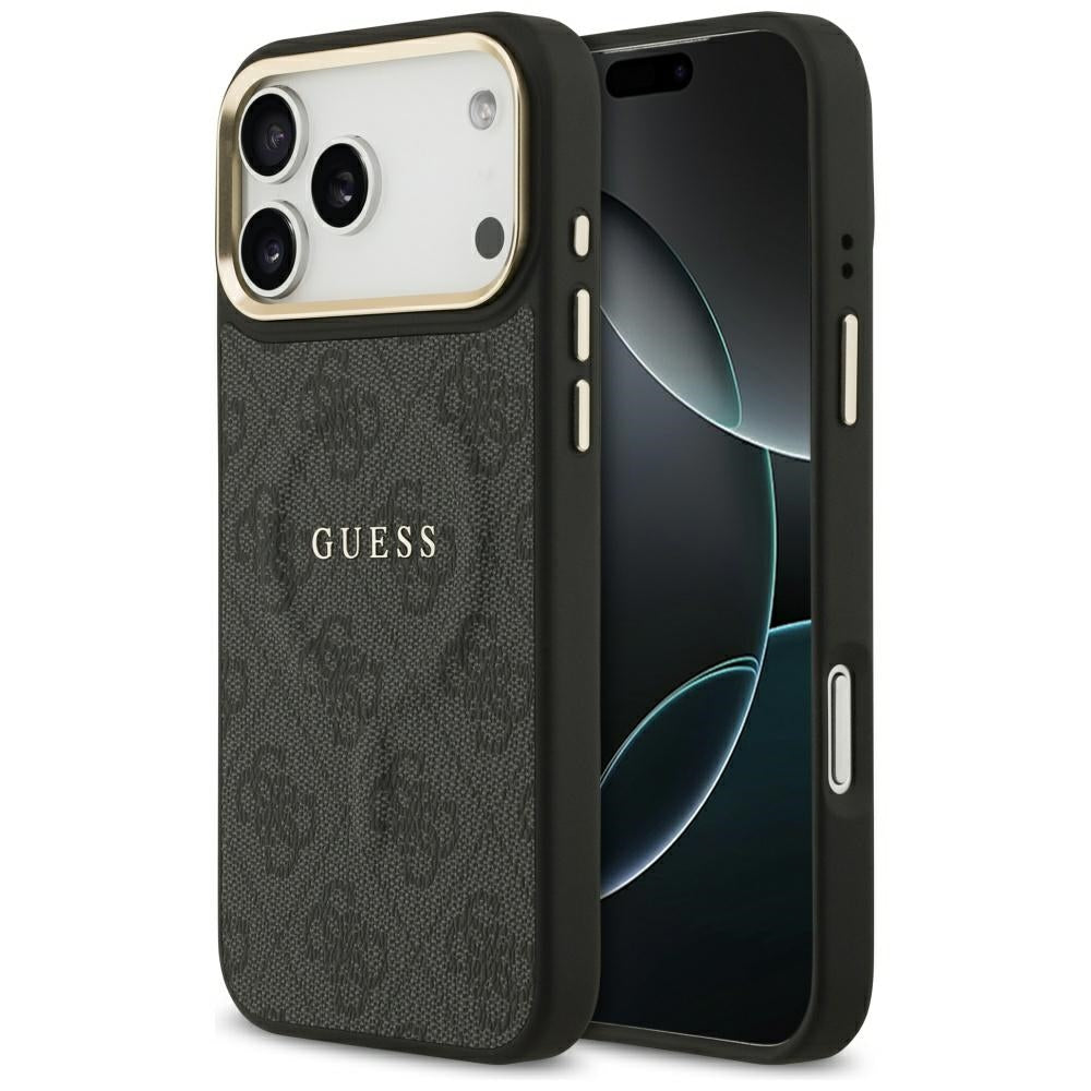 Θήκη MagSafe για Apple iPhone 17 Pro Max, Guess, 4G Classic, Μαύρη