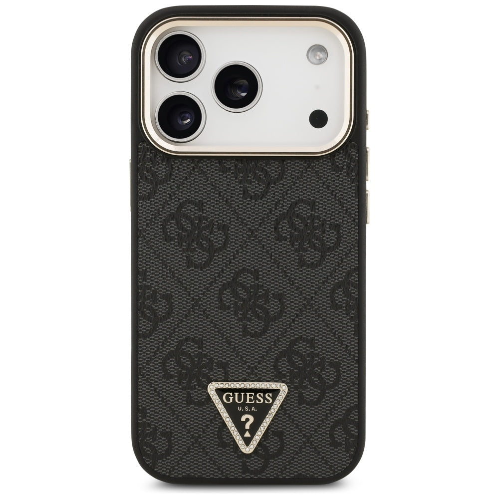 Θήκη MagSafe για Apple iPhone 17 Pro Max, Guess, 4G Triangle Diamond Logo, Μαύρη