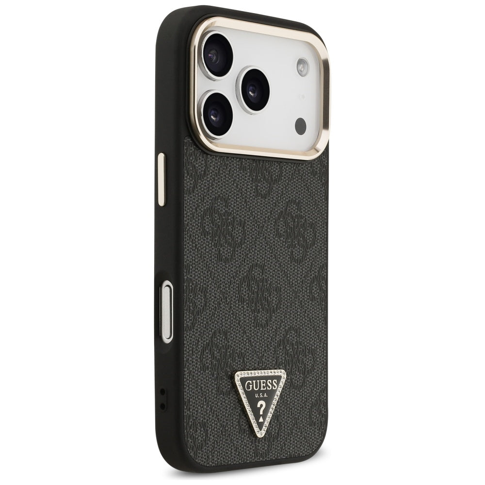 Θήκη MagSafe για Apple iPhone 17 Pro Max, Guess, 4G Triangle Diamond Logo, Μαύρη
