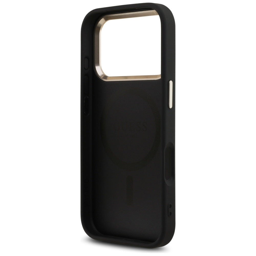Θήκη MagSafe για Apple iPhone 17 Pro Max, Guess, 4G Triangle Diamond Logo, Μαύρη