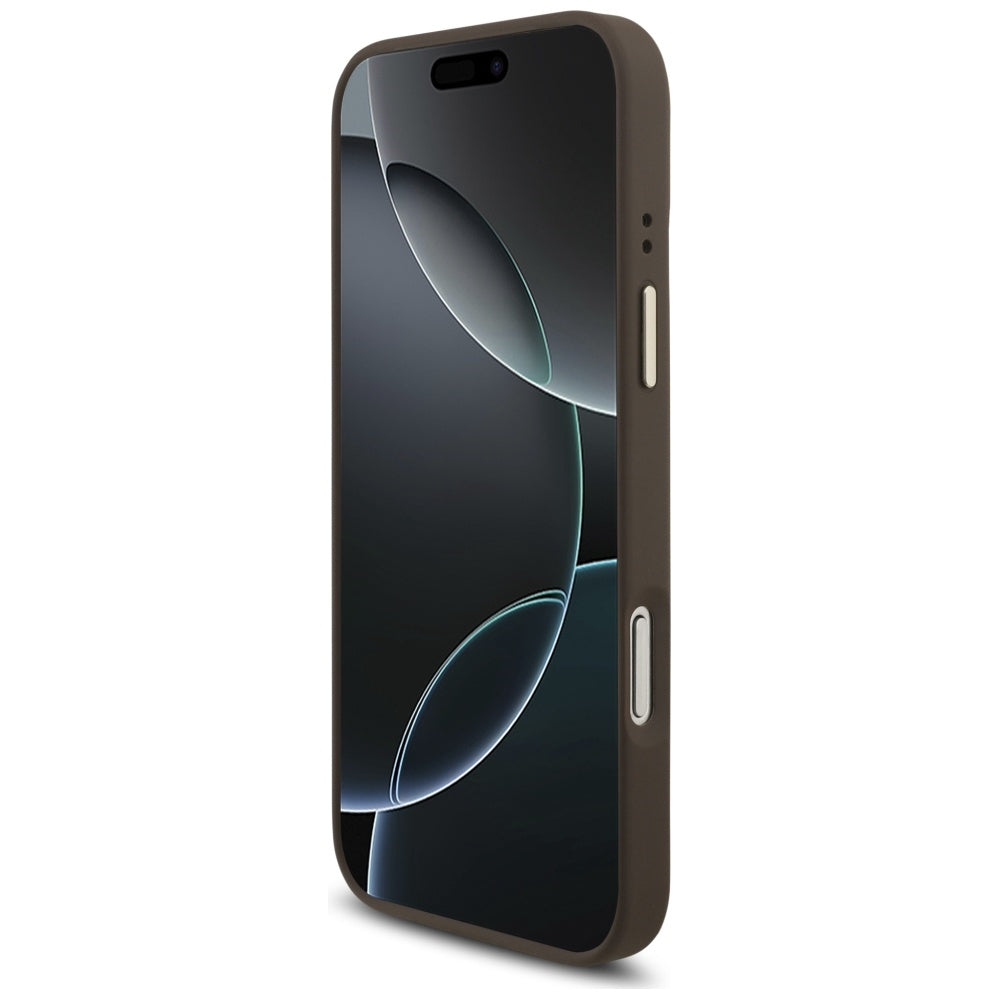 Θήκη MagSafe για Apple iPhone 17 Pro Max, Guess, 4G Triangle Logo, Χρυσοκαφέ