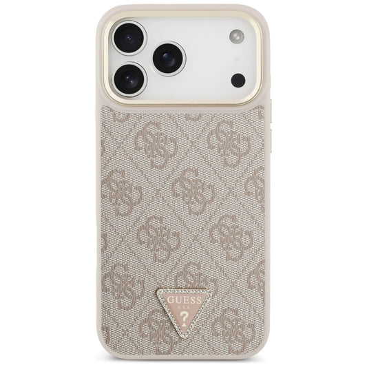 Θήκη MagSafe για Apple iPhone 17 Pro Max, Guess, 4G Triangle Logo with Big Strap, Ροζ