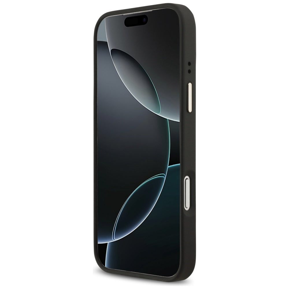 Θήκη MagSafe για Apple iPhone 17 Pro Max, Guess, Grained Strass Logo, Μαύρη