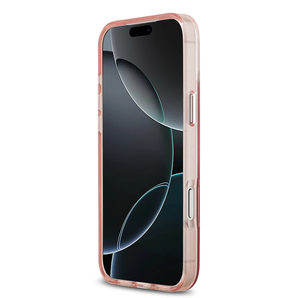 Θήκη MagSafe για Apple iPhone 17 Pro Max, Guess, IML Gradient Triangle Logo, Ροζ