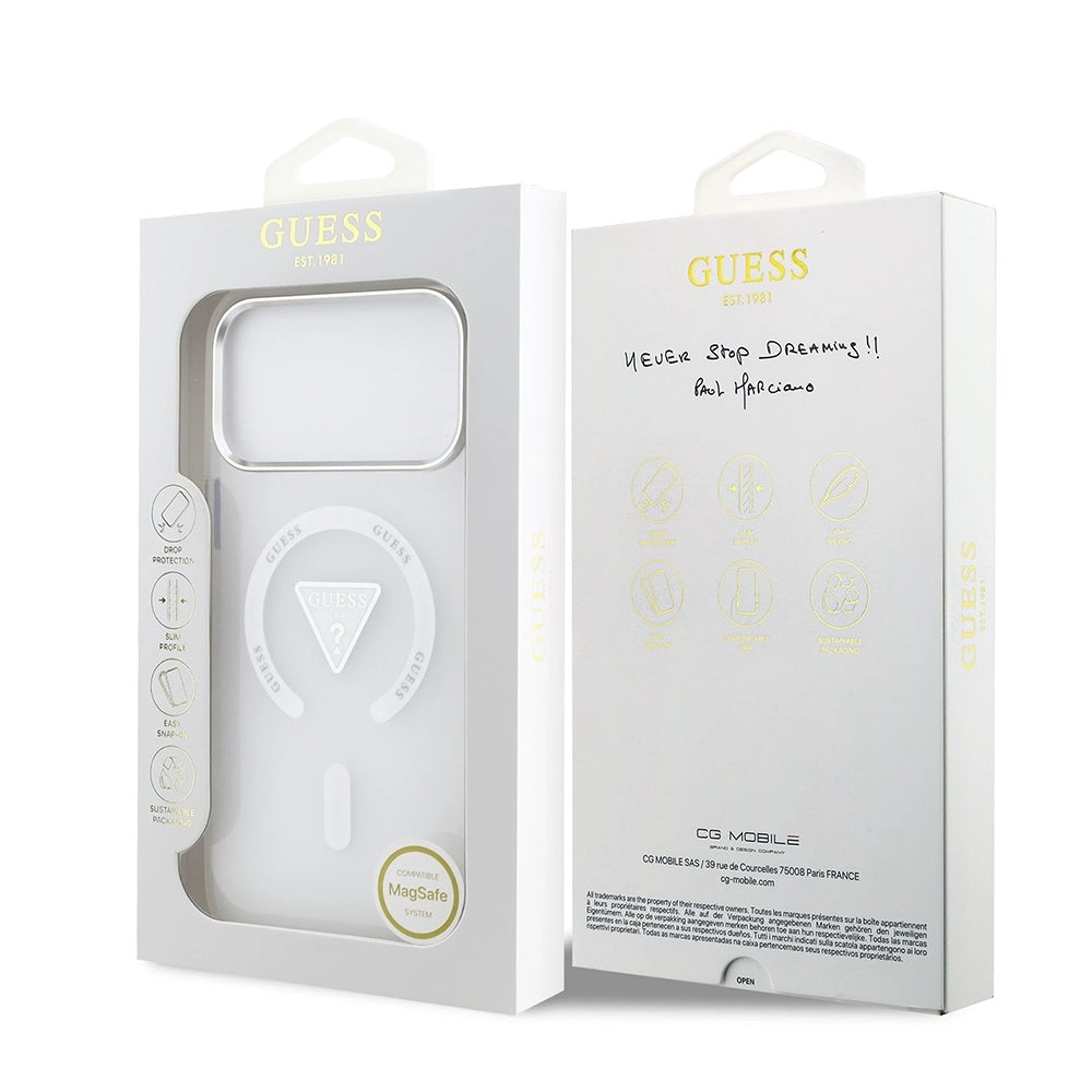 Θήκη MagSafe για Apple iPhone 17 Pro Max, Guess, IML Gradient Triangle Logo, Διαφανής