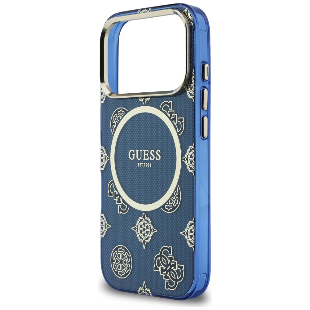 Θήκη MagSafe για Apple iPhone 17 Pro Max, Guess, IML Peony Dot, Μπλε