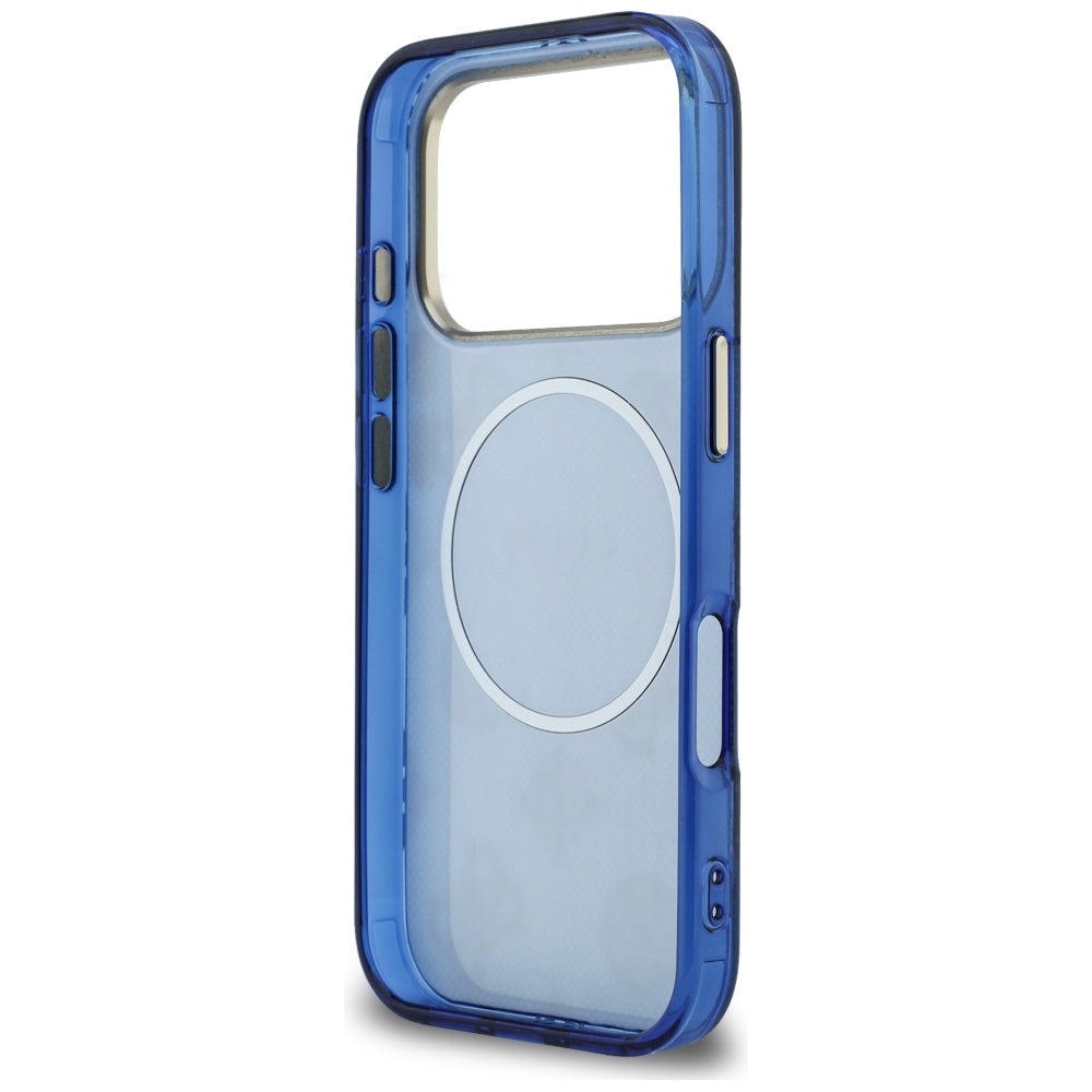 Θήκη MagSafe για Apple iPhone 17 Pro Max, Guess, IML Peony Dot, Μπλε