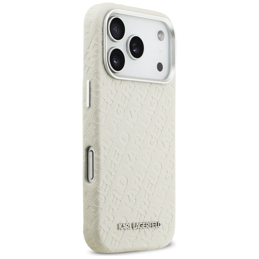 Θήκη MagSafe για Apple iPhone 17 Pro Max, Karl Lagerfeld, FW Stamped Karl, Μπεζ