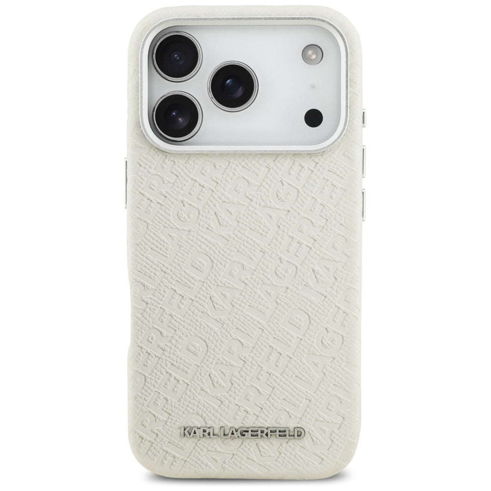 Θήκη MagSafe για Apple iPhone 17 Pro Max, Karl Lagerfeld, FW Stamped Karl, Μπεζ