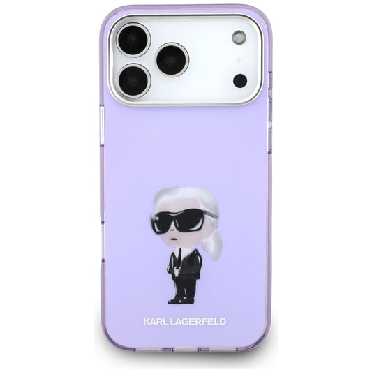 Θήκη MagSafe για Apple iPhone 17 Pro Max, Karl Lagerfeld, IML Aquarelle Logo Karl, Μωβ