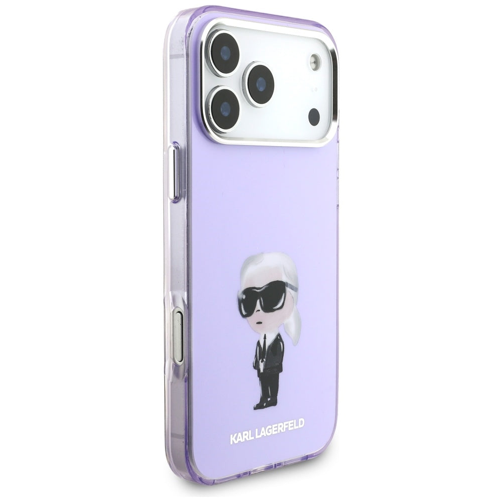 Θήκη MagSafe για Apple iPhone 17 Pro Max, Karl Lagerfeld, IML Aquarelle Logo Karl, Μωβ