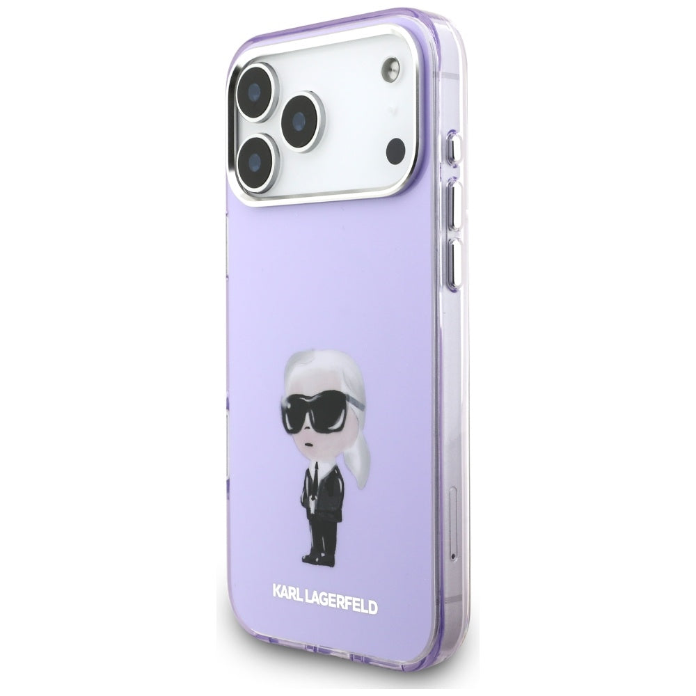 Θήκη MagSafe για Apple iPhone 17 Pro Max, Karl Lagerfeld, IML Aquarelle Logo Karl, Μωβ