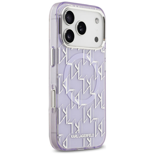Θήκη MagSafe για Apple iPhone 17 Pro Max, Karl Lagerfeld, IML KL Monogram, Μωβ