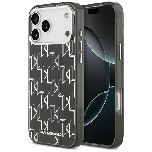 Θήκη MagSafe για Apple iPhone 17 Pro Max, Karl Lagerfeld, IML KL Monogram, Μαύρη