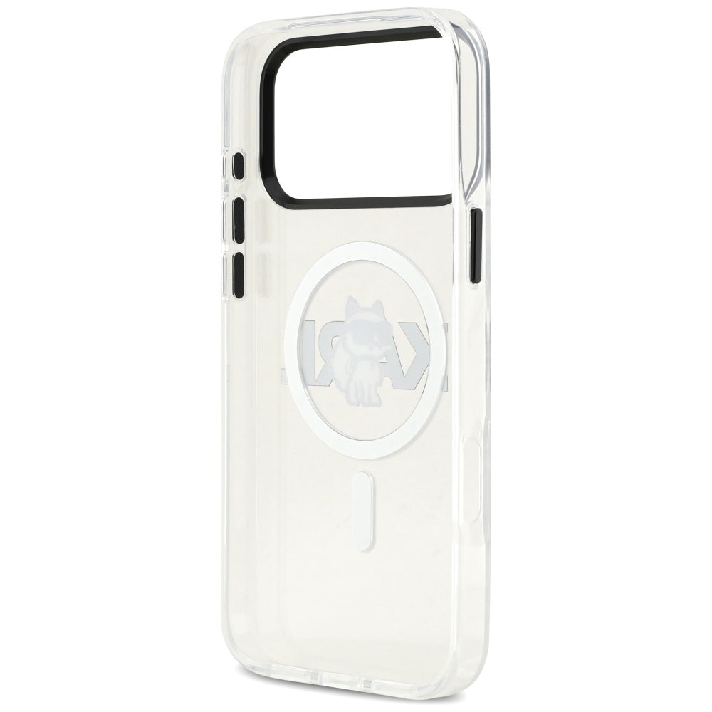 Θήκη MagSafe για Apple iPhone 17 Pro Max, Karl Lagerfeld, IML Sketch Logo Choupette, Διάφανη