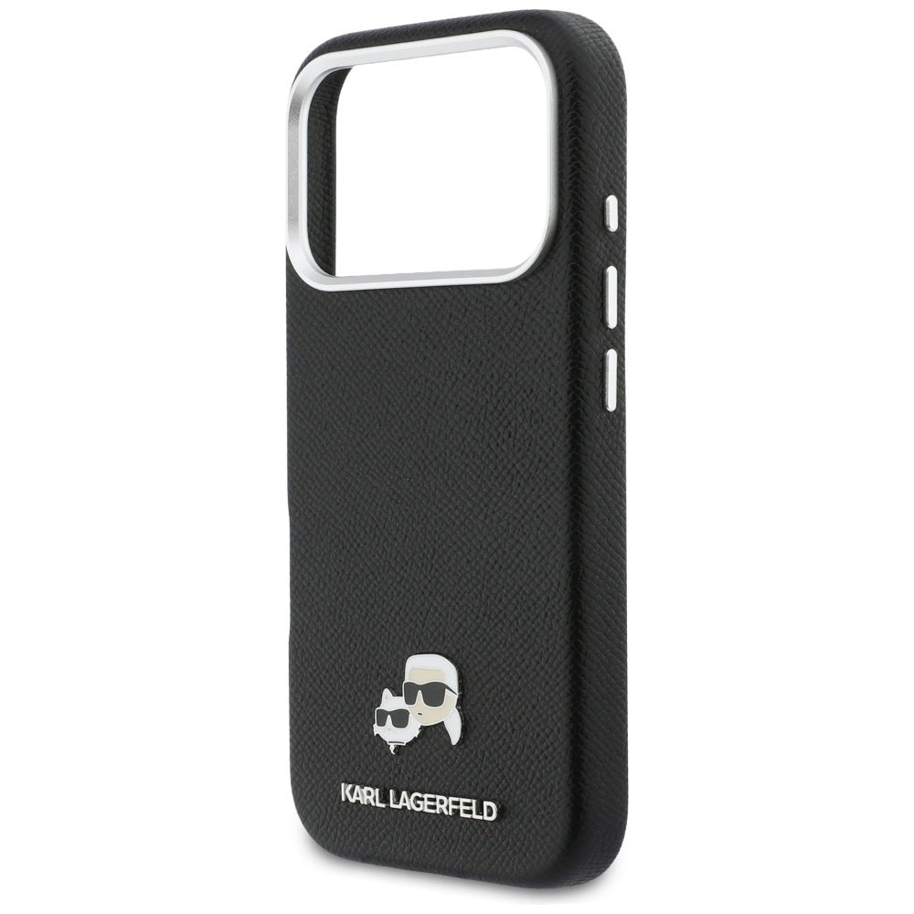Θήκη MagSafe για Apple iPhone 17 Pro Max, Karl Lagerfeld, Karl & Choupette Head's Pin, Μαύρη