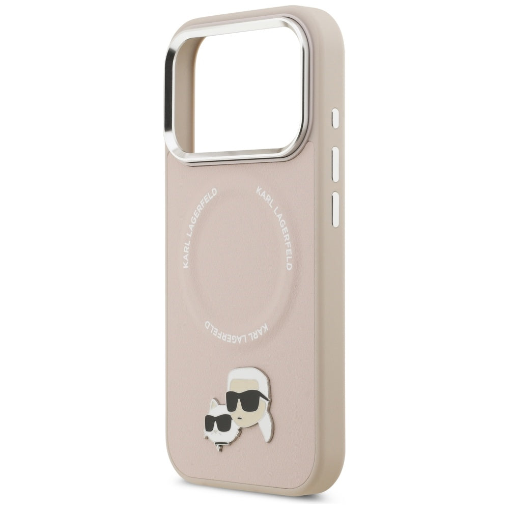 Θήκη MagSafe για Apple iPhone 17 Pro Max, Karl Lagerfeld, Karl & Choupette Pins, Ροζ