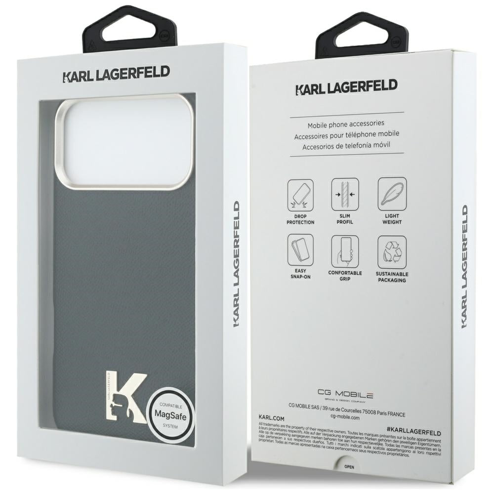 Θήκη MagSafe για Apple iPhone 17 Pro Max, Karl Lagerfeld, Karl Head Logo, Μαύρη