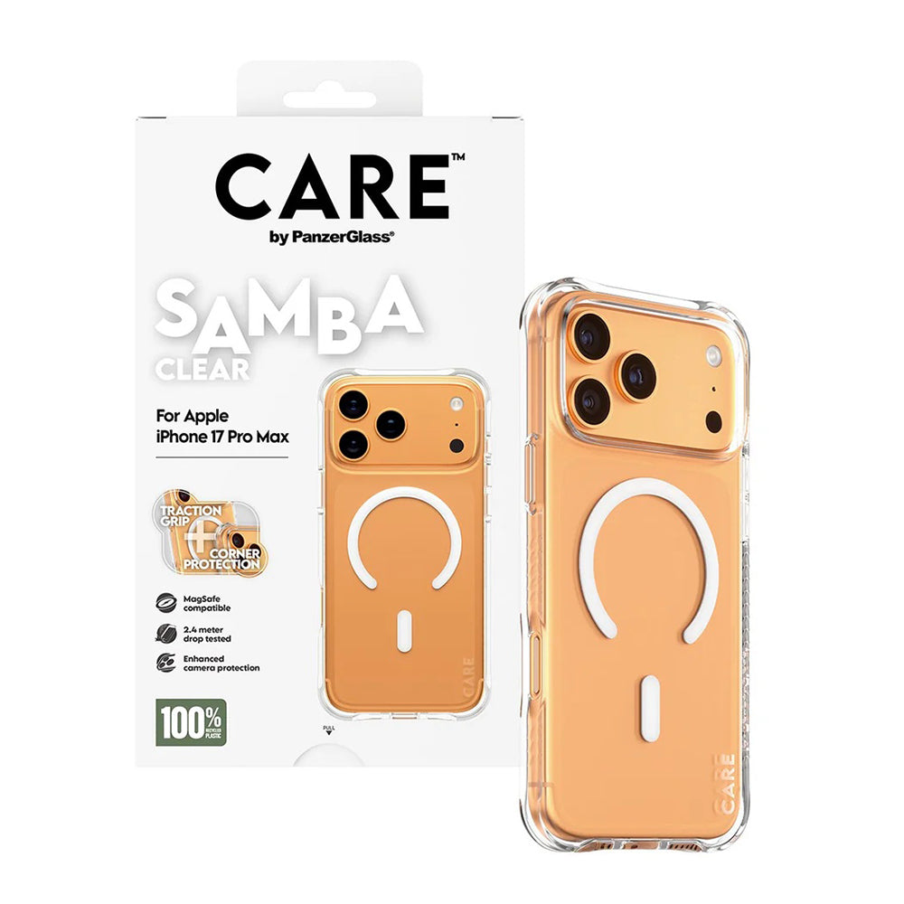 MagSafe Case for Apple iPhone 17 Pro Max, PanzerGlass, Fashionable Care, White Transparent