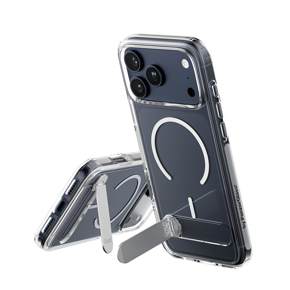 Θήκη MagSafe για Apple iPhone 17 Pro Max, PanzerGlass, με Χαρακτηριστικό Kickstand, Διάφανη Λευκή