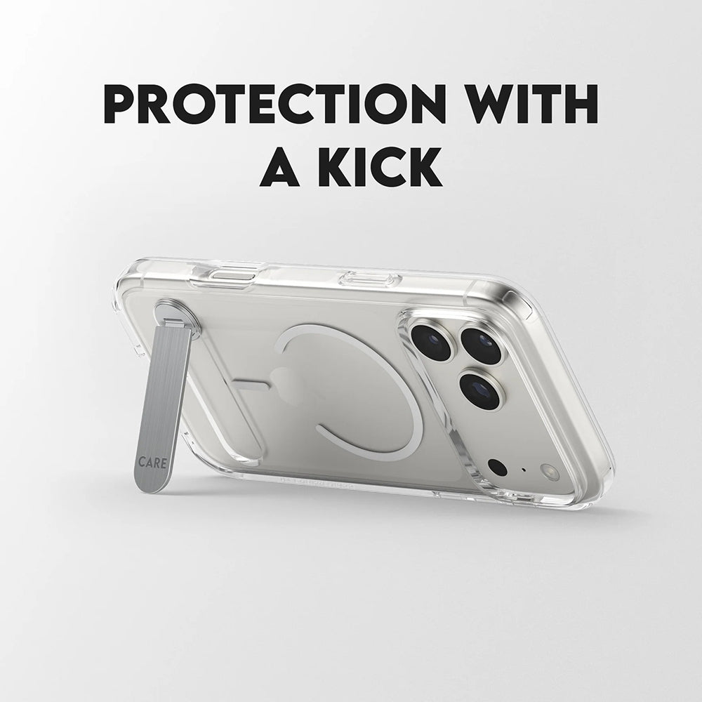 Θήκη MagSafe για Apple iPhone 17 Pro Max, PanzerGlass, με Χαρακτηριστικό Kickstand, Διάφανη Λευκή